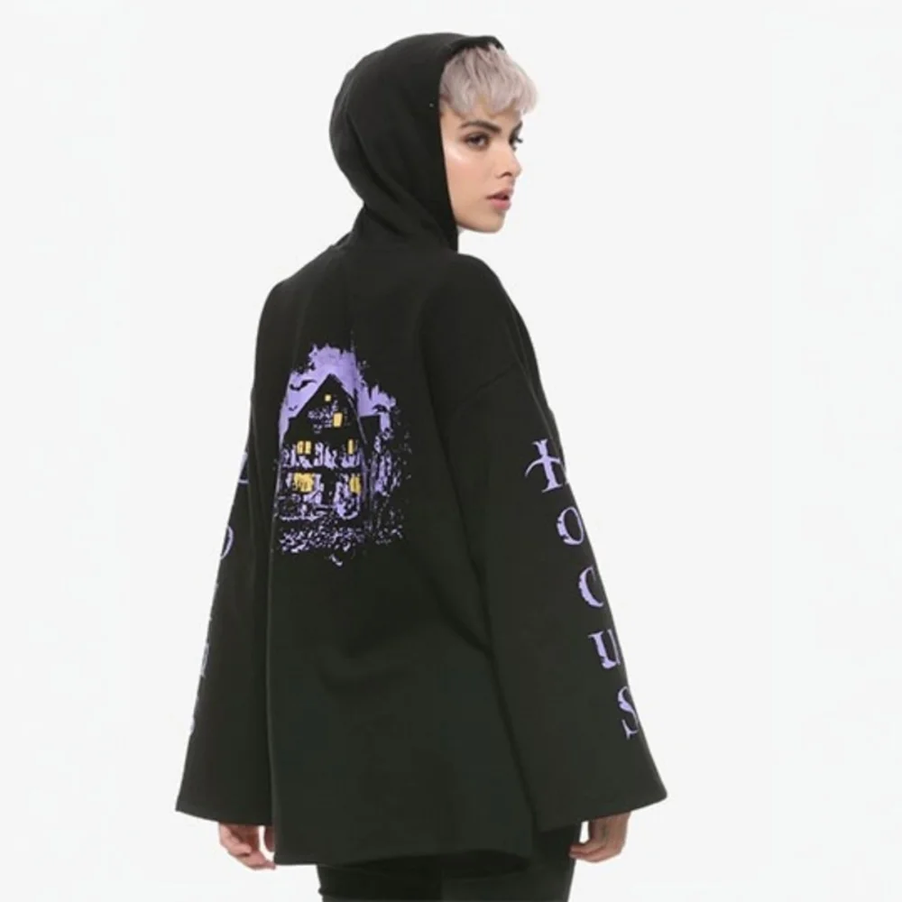 Disney Her Universe Hocus Pocus Oversized Hoodie XXL Haunted House Witch Graphic - Picture 1 of 8